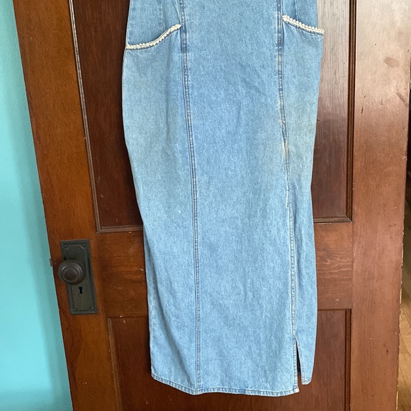 Vintage Denim and Lace Dress - Picture 2 of 9